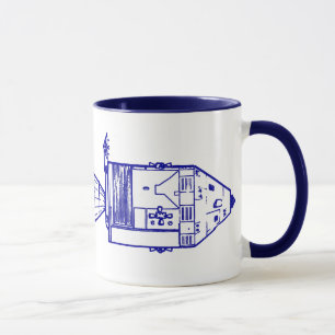 Blue "APOLLO CM/MISSION PLAN" Mug