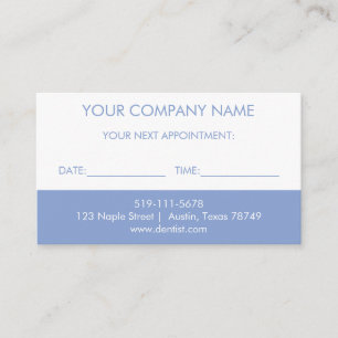 Blue Appointment Reminder Card