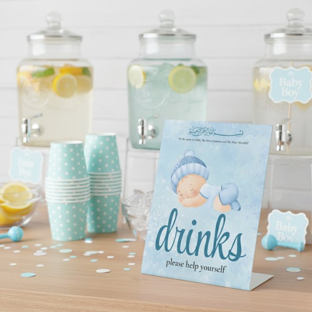 Blue Aqeeqah Baby boy drinks Sign (Creator Uploaded)