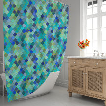 Blue Aqua Moroccan Mosaic Pattern
