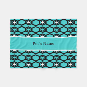 Blue Aqua Personalized Dog Blankets