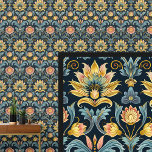 Blue Aqua Pink Gold Brown Art Nouveau  Wallpaper<br><div class="desc">Blue Aqua Pink Gold Brown Art Nouveau Wallpaper</div>