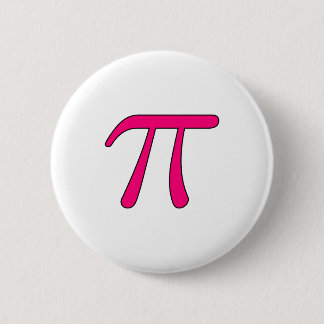 Blue Aqua Pink Hot Baby Light Pi 3.14 symbol Math 2 Inch Round Button