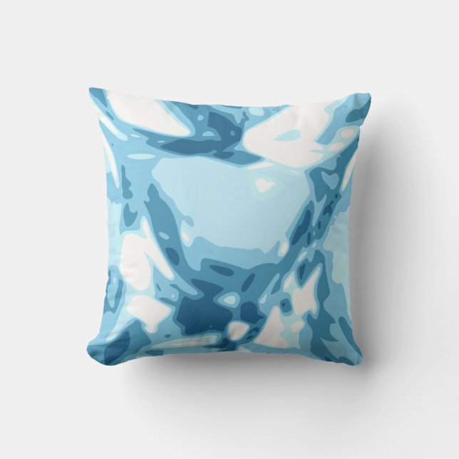 Blue Aquamarine Diamond Gemstone / Jewel Pillow (Front)