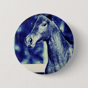 Blue Arabian Digital Art 2 Inch Round Button