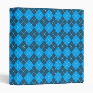 Blue Argyle Binder