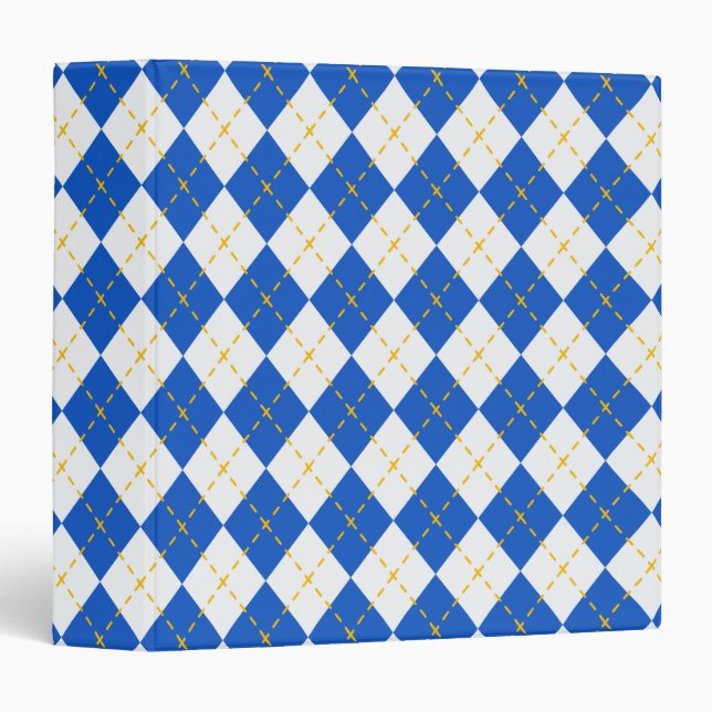 Blue Argyle Binder (Front/Spine)