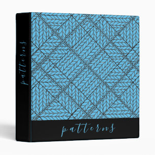 BLUE ARGYLE KNIT 3-Ring Binder II