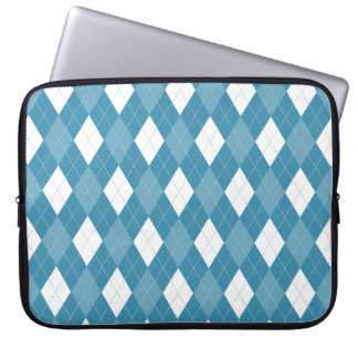 Blue Argyle Laptop Sleeve