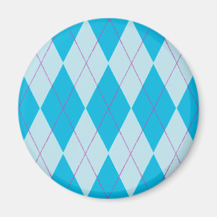 Blue Argyle Magnet