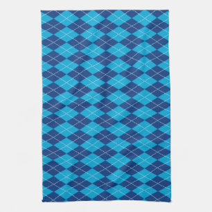 Blue Argyle Towel