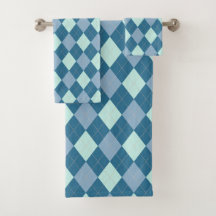 Blue Argyle Vintage Pattern