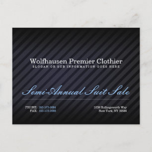 Blue Armani Suit Promo Postcard - Customized
