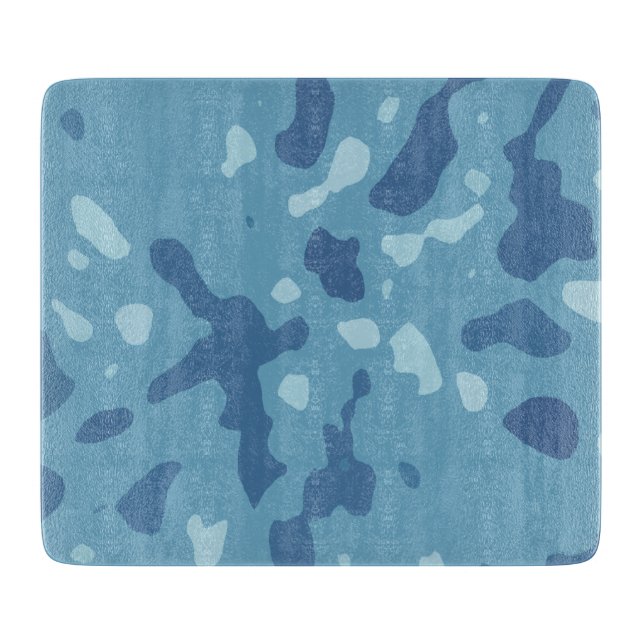 Blue Army Camouflage Pattern Cutting Board (Front)