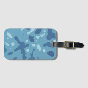 Blue Army Camouflage Pattern Luggage Tag