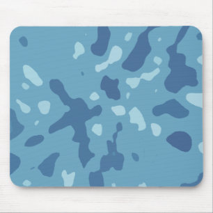 Blue Army Camouflage Pattern Mouse Pad