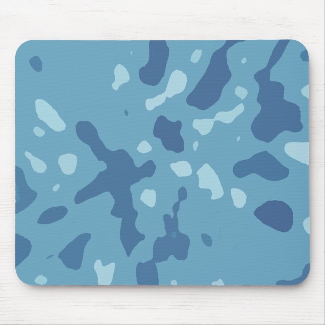 Blue Army Camouflage Pattern Mouse Pad (Front)