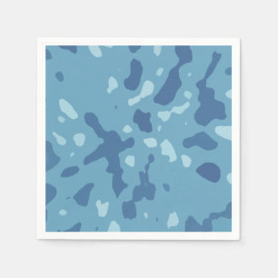 Blue Army Camouflage Pattern Napkin
