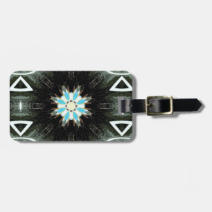 blue arrowhead star-burst luggage tag