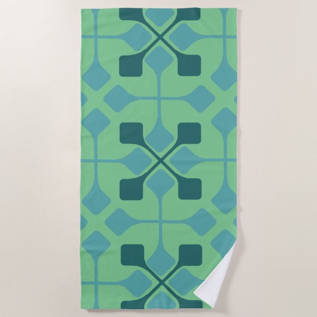 Blue Arrows  Beach Towel (Front)