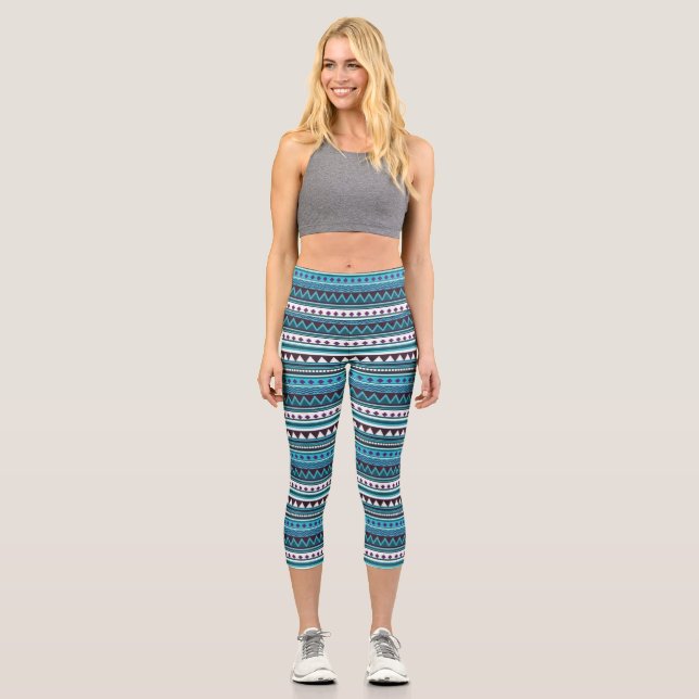 Blue art leggings (Front)