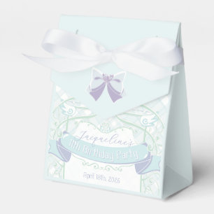 Blue Art Nouveau Princess Birthday Favor Box