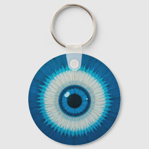 Blue Artistic Evil Eye Design Keychain