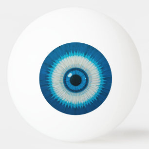 Blue Artistic Evil Eye Design Ping Pong Ball