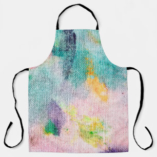 Blue Artistic. White Contemporary Presentation. Ti Apron