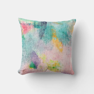 Blue Artistic. White Contemporary Presentation. Ti Throw Pillow