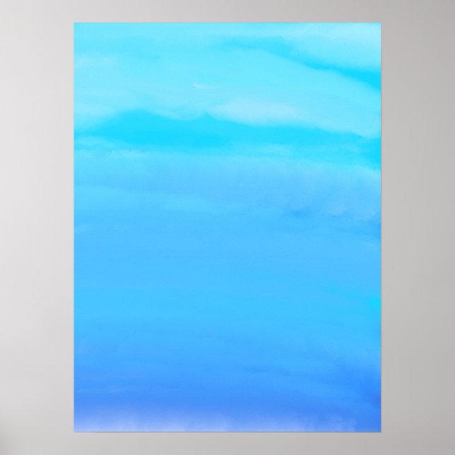 Blue as the Sky Abstract Art  Poster (Front)