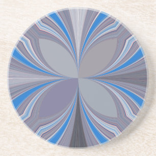 Blue Ash Grey Polka Dot Texture Art Print Coaster