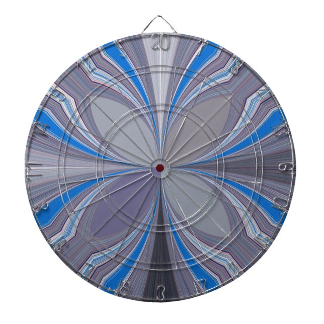 Blue Ash Grey Polka Dot Texture Art Print Dartboard (Front)