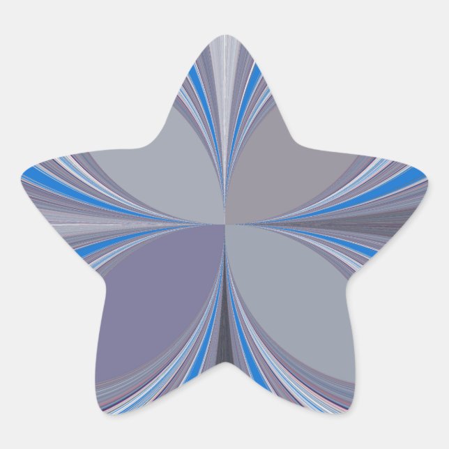 Blue Ash Grey Polka Dot Texture Art Print Star Sticker (Front)