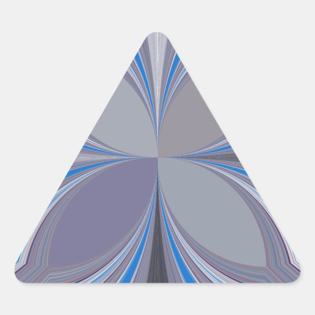 Blue Ash Grey Polka Dot Texture Art Print Triangle Sticker (Front)
