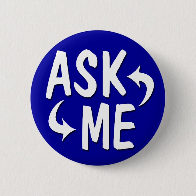 Blue Ask Me Button / Arrows (Front)