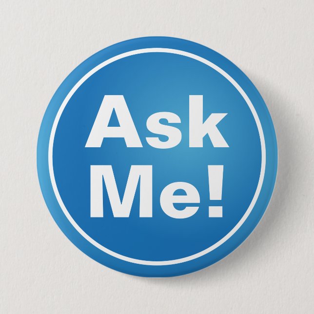 Blue Ask Me Text Button (Front)