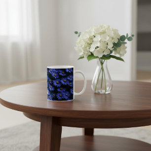 Blue Asters pattern  Coffee Mug