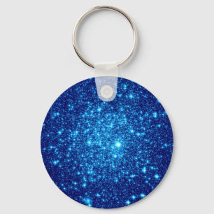 Blue Astral Glitter Keychain