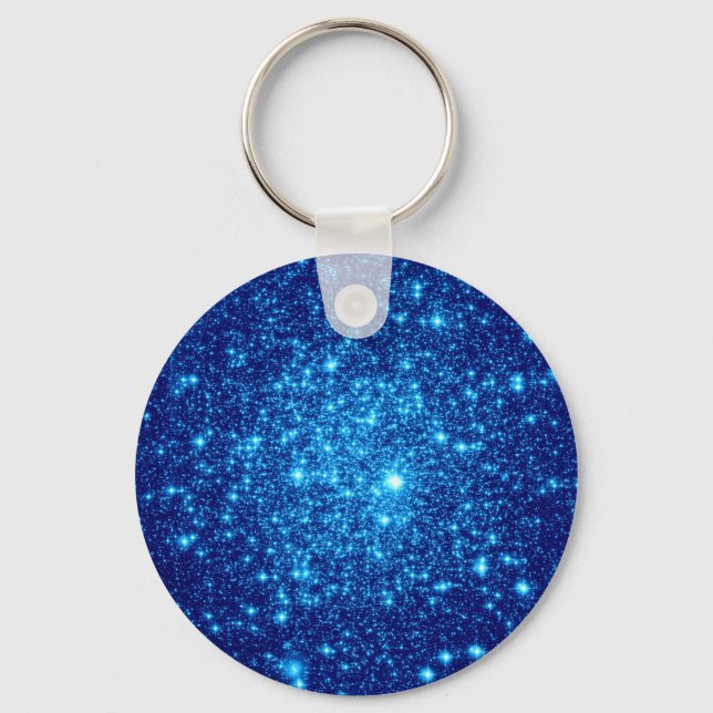Blue Astral Glitter Keychain (Front)