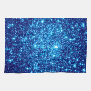 Blue Astral Glitter Kitchen Towel