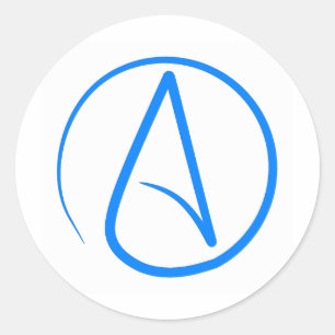 Blue Atheist A Classic Round Sticker