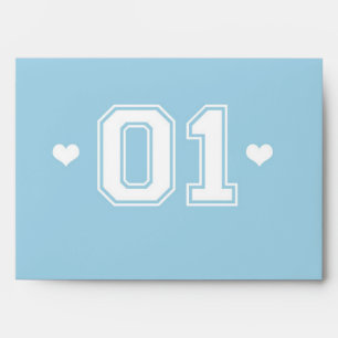Blue Athletic 01 1er Anniversaire Enveloppes d'inv