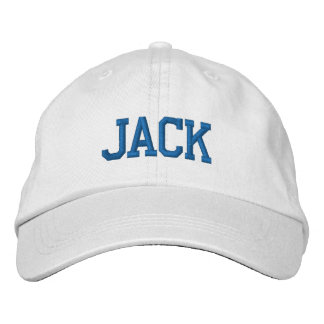 Blue Athletic Block Monogram Custom Name Embroidered Hat