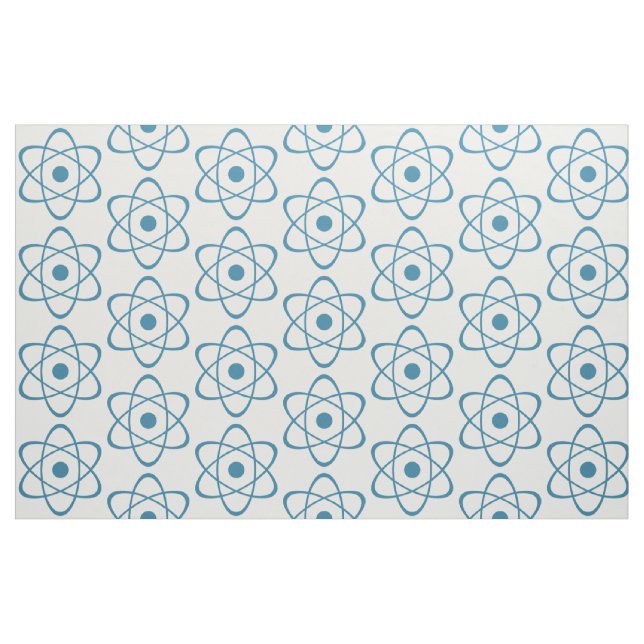 Blue Atom Symbol Fabric (Fat Quarter)