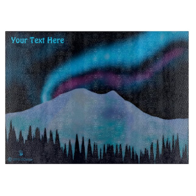 Blue Aurora Cutting Board (Front)