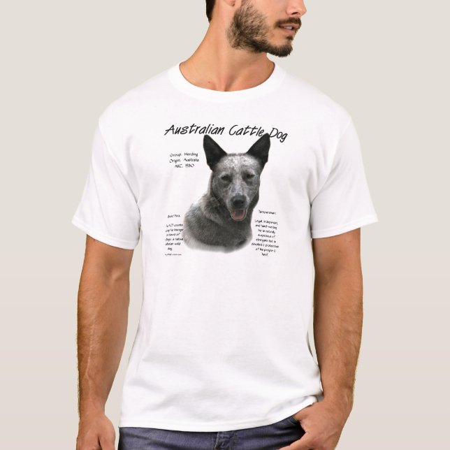 Blue Australian Cattle Dog History; Blue ACD T-Shirt (Front)
