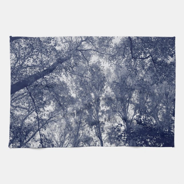 Blue Autumn Kitchen Towel (Horizontal)