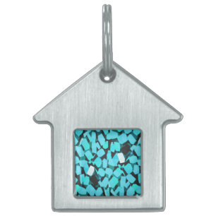 Blue Avalanche house pet ID tag