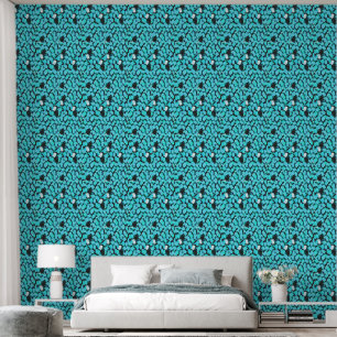 Blue Avalanche textured vinyl wallpaper